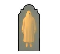 Halloween Ghost Mirror, Indoor Spooky Mirror, Immersive Phantom Effect, Home Decor Halloween Horror Prop for Party Entrance, House, Porch, Dormitory, Patio, Balcony and Garden, 11.82 inches