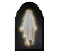 Halloween Ghost Mirror Night Light for Halloween Decor (White Light Style B L) (A)