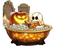 Halloween Ghost Night Light - Ghost Bubble Bath Light | Lampada Da Lettura Adorabile Estetica In Resina | Luci D' Che Cambiano Colore | Lampada D'accento Vasca A Tema