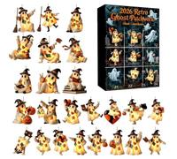 Halloween Ghost Ornament - Countdown Calendar 24 Pieces 2D Acrylic Decor