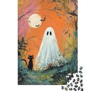 Halloween Ghost Painting Artwork Jigsaw Puzzle Impossible 1000 Pezzi Decorazione Per La Casa. Giochi Rilassamento E Intelligence Per Adulti E Bambini Da 12 Anni 70x50cm/1000pcs
