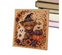 Halloween Ghost Pearl Art DIY Kit, DIY Fall Home Decor Wall Art 20x20cm