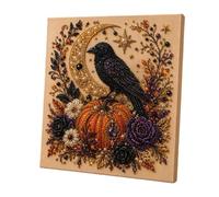 Halloween Ghost Pearl Art DIY Kit, DIY Fall Home Decor Wall Art 20x20cm