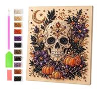 Halloween Ghost Pearl Art DIY Kit,Spooky Cute 3D Diamond Painting Crafts，C