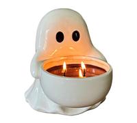 Halloween Ghost Portavelas - Candlestick in ceramica con fantasmi - a forma di Dee Halloween | Figura Adorabile Fantasmi in ceramica | Decorazione Quadri Disprezzati | Base Decorativa