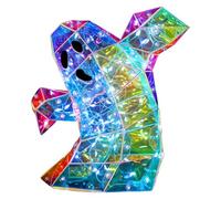 Halloween Ghost Prism Rainbow Decor, Cute Ghost Art Statue, Prismatic Iridescent Cute Ghost, Rainbow Prism Ghost Desk Statue, Color Ghost Figure Spooky Atmosphere Layout Props For Halloween Party