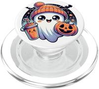 Halloween Ghost Pumpkin Fall Drinks Spooky Beanie PopSockets PopGrip per MagSafe