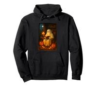Halloween Ghost Reading Books Teacher Librarian Halloween Felpa con Cappuccio