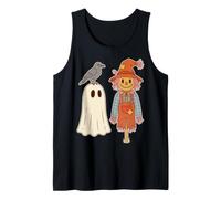 Halloween Ghost Scarecrow Crow Autumn Spooky Season Canotta