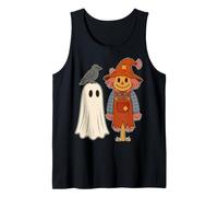 Halloween Ghost Scarecrow Crow Autumn Spooky Season Canotta