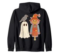 Halloween Ghost Scarecrow Crow Autumn Spooky Season Felpa con Cappuccio
