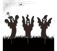 Halloween Ghost Stakes - Metal Lawn Decor | 11.81 Inches Spooky Yard Signs