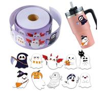 Halloween Ghost Stickers - 500Pcs Cute Spooky Decals | Roll Adhesive Label