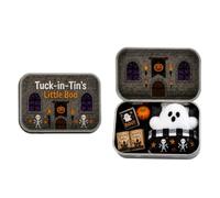 Halloween Ghost Tin Box Toy Set Mini dolllhouse Scene Plush Ghost Decor