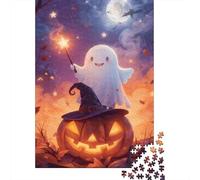 Halloween Ghost Wizard 1000 Componenti Cartone Resistente Puzzle Familiare Fan Dei Rompicapo Sera Di Giochi in Famiglia Livello Di Difficoltà Equilibrato 70x50cm/1000pcs