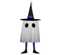 Halloween Ghosts Ornament, Glowing Pendant Decor, 7.87x7.87in Witch Hat Design, Authentic Lightweight Material, Wall Halloween Decoration for Courtyard Porch Living Room Use