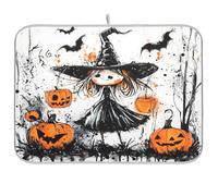 Halloween Girl Cartoon essiccazione piatto mat piatto scolapiatti tappetino per cucina contatore scolapiatti pad resistente al calore mat xl piatti asciugatura stuoie per cucina 18 x 24