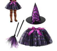 Halloween Girl Skirt, Kids Witch Costume Dress Set, Breathable Clothes For Birthday Cosplay, Princess Outfit Easter Photoshoot, Events Party Supplies Girls Dress Up Collection, 9,05 x 9,45 pollici