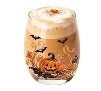 Halloween Glass Cups 420ml Decorative Clear Ghost Pumpkin Glassware