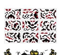 Halloween Glass Window Stickers - Bloodstain Waterproof Scary Static Clings | Halloween Window Decorations for Door Wall Glass Home Room Party Store Restaurant School Dorm