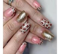 Halloween Glitters Premere le unghie stile francese Spiderweb Design Abs unghie finte per costume da festa e accessori cosplay Abs Matte Nail Art Spiders Web Short Square