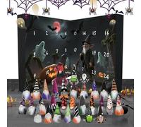 Halloween Gnome Countdown Calendar, Soft Plush Gnome Doll Ornaments, Hanging Holiday Dwarf Figures with Numbered Pockets, Fun Festive Countdownd Decor for Kids Adults Family Home Shop Display