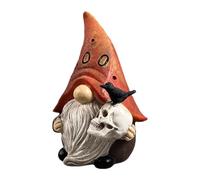 Halloween Gnome | Statua della resina gnoma horror | Ornamento di scultura di figurina esterna spaventosa | Gnomi da giardino di Halloween inquietante per patio, cortile, desktop, mensole, ingresso, s