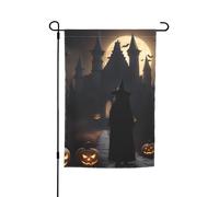 Halloween Goth 1 Stampa 30,5 x 18 pollici Floreale Giardino Bandiera Tutte Le Stagioni Outdoor Yard Decor Spessa Per Prati Bandiera