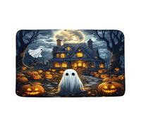 Halloween Gothic Ghost Pumpkin Bat Scary Night Haunted House Moon Dead Tree Horror Tappeti Per Porta D'Ingresso Design Versatili Tappetino Per Porta Tappeto Interno Per Porta 40x60Cm