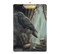 Halloween Gothic Raven Key A4 Appunti con Cartella Trasparente per Insegnante Infermieristica Dimensioni 9 x 12