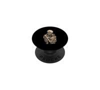 Halloween gotico scheletro abbracciare boxer cane spettrale PopSockets PopGrip Adesivo