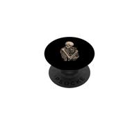 Halloween gotico scheletro abbracciare Rottweiler cane proprietario PopSockets PopGrip Adesivo