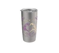 Halloween gotico Witchcore scheletro strega cuore Halloween Bicchiere termico in acciaio inox doppia parete