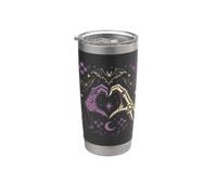 Halloween gotico Witchcore scheletro strega cuore Halloween Bicchiere termico in acciaio inox doppia parete