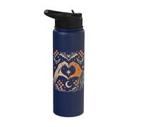 Halloween gotico Witchcore scheletro strega cuore Halloween Stainless Steel Insulated Water Bottle