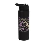 Halloween gotico Witchcore scheletro strega cuore Halloween Stainless Steel Insulated Water Bottle