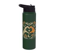Halloween gotico Witchcore scheletro strega cuore Halloween Stainless Steel Insulated Water Bottle