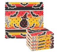 Halloween Gradient Stripe asciugamani in microfibra da cucina 6 Pack asciugamano assorbente decorazioni articulos para decorar la cocina 11x11 pollici