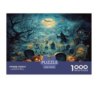 Halloween Graveyard Scene Carta Di Qualità Ottimo Hobby Per Momenti Tranquilli, Weekend E Relax Vacanze 70x50cm/1000pcs