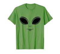 Halloween Green Alien Face Halloween Men Women Alien Maglietta