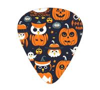 Halloween Gufo Fantasma Zucca Stampa Organizzatore Scatola di Immagazzinaggio Diversi Spessori Chitarra Plettri Per