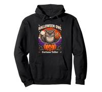 Halloween Gufo Fortune Teller Zucca Luna Felpa con Cappuccio
