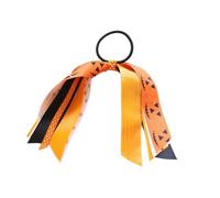Halloween Hair Scrunchies - Pumpkin Ribbon Scrunchy Hair Band, Halloween Hair Ties for Girls, Hair Scrunchy Ties, Elastic Ponytail Holders for Halloween Decor