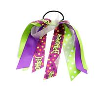 Halloween Hair Ties | Girls Hair Bobbles | Girls Bow | Pumpkin Ribbon Scrunchies | Ponytail Holder Hair Accessories | Lastic Ponytail Holders For Halloween Decoration