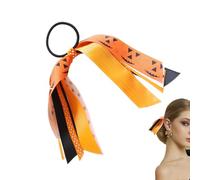 Halloween Hair Ties, Zucca Ribbon Scrunchies, Hair Scrunchy Ties, Elastic Ponytail Holders, Halloween Accessories For Girls, Festive Hair Accessories, Cute Halloween Scrunchies, Halloween By