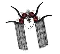 Halloween Hairhoop Cranio Antilope Horn Copricapo Scuro Punk Hair Accessori Per Donne Adolescenti Partito Costume Accessori Roleplay Capelli