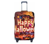 Halloween Happy Craft - Copribagagli da viaggio, elastico, per valigie, 45-81 cm, Nero , M