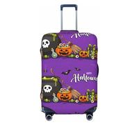 Halloween Happy M - Copribagagli da viaggio elastico, protezione per valigie, 45-81 cm, Nero , S