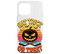 Halloween Hat Trick Or Treat Hockey Su Ghiaccio Custodia per iPhone 13 Pro Max