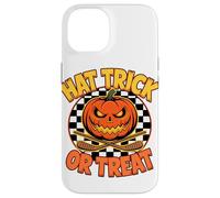 Halloween Hat Trick Or Treat Hockey Su Ghiaccio Custodia per iPhone 14
